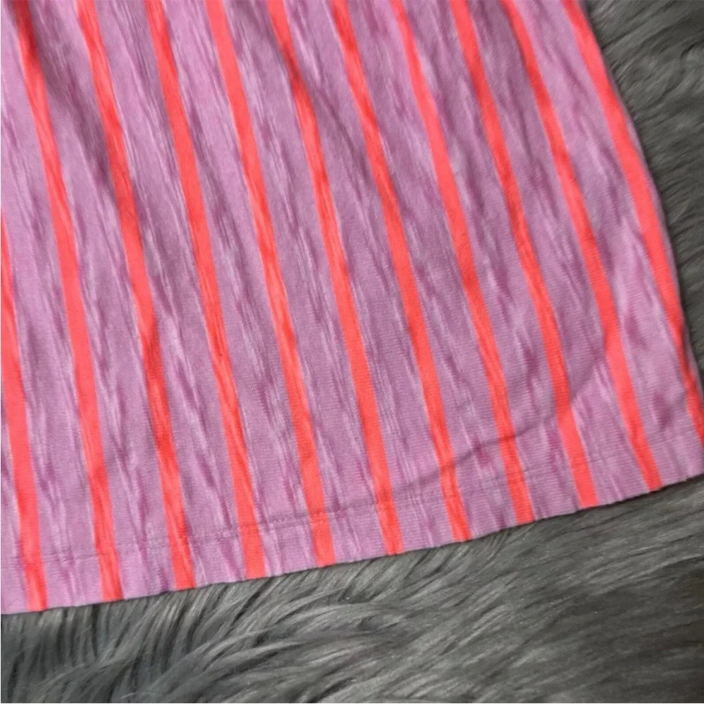 Cat & Jack Pink Neon Striped Dress Large 10/12